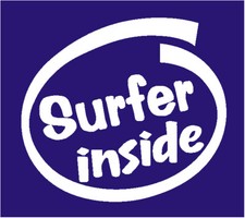 SURFER INSIDE CAR VAN BUMPER