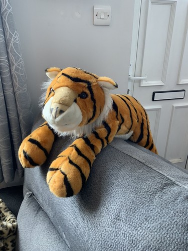Large tiger cat soft toy - soft, keel