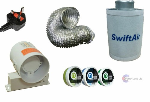 Line fan carbon filter - in,