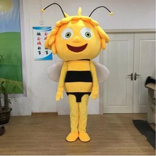 Maya Bee Mascot Costume - Adult Cartoon Character Party Outfit