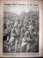 Original Old Vintage Print 1917 Ww1 Switzerland Army Mountain Gun Somme Siers