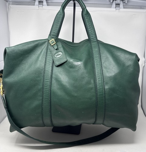 Longchamp green leather - leather, duffel