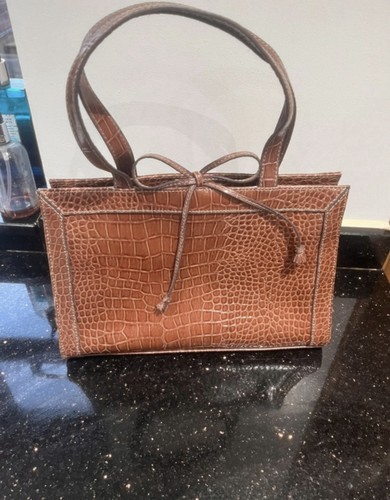 Liz claiborne tan mock croc - liz,