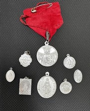 Vintage Catholic Aluminium Medals Religious
