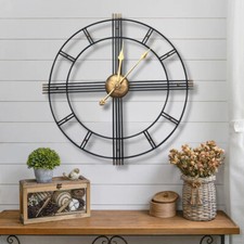 60cm Large Wall Clock Metal