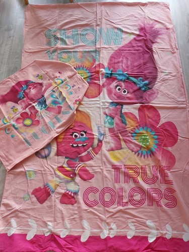 Trolls single duvet set - trolls,