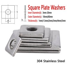 Square plate washers - plate, 304