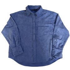 Zara Blue Corduroy Button Down