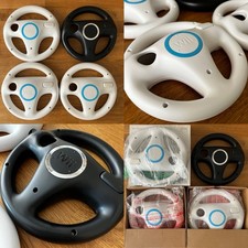 NINTENDO Wii 🔸 REMOTE STEERING WHEEL X 4  🔸 MARIO KART 🔸 GENUINE 🔸 VGC