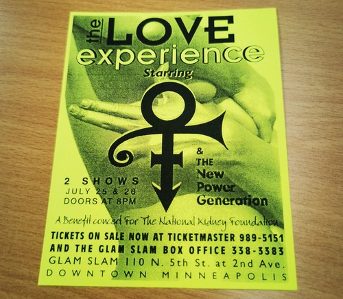 Prince flyer the love - flyer,