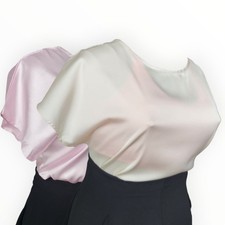 X2 shiny satin short sleeved top blouse. 42"/44" bust. New size 16/18 UK.