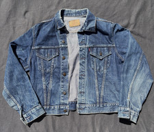 RARE 1960s BIG E LEVIS TYPE 3 Denim Blue Jean Trucker Jacket Size 44 70505 0217 