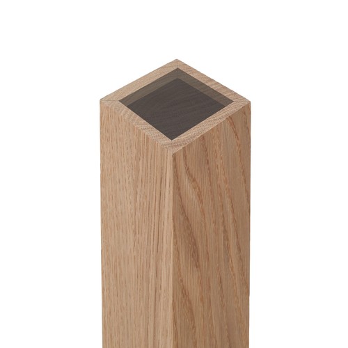 Oak veneer newel post - veneer,