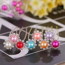 20 Pcs Pearl Flower Diamante