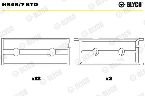 Glyco h948 std crankshaft - std,