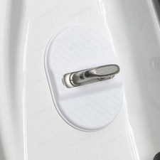 4x White Carbon Fiber Plastic