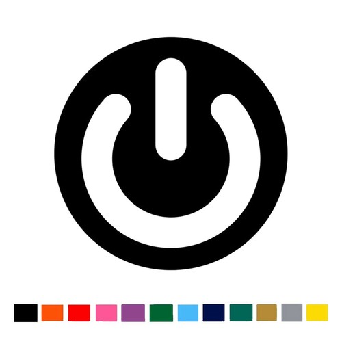 Power off vinyl decal - power,