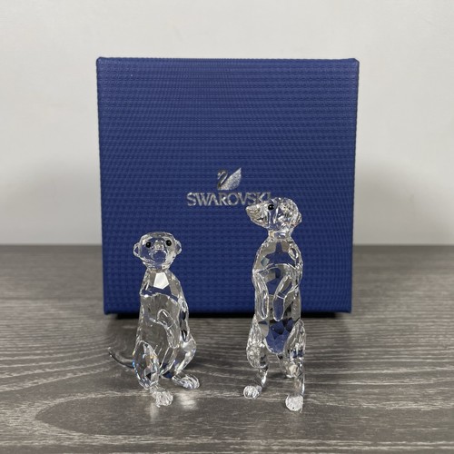 Swarovski pair meerkats - swarovski, |