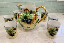 Limoges Porcelain Pitcher & 6