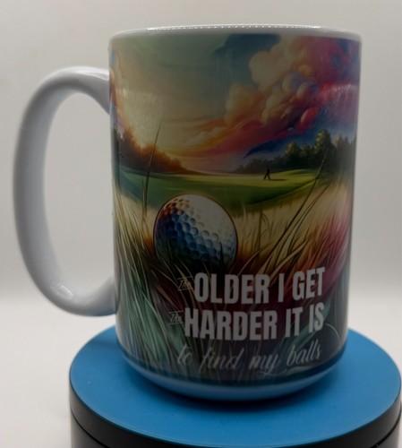 Large funny golf mug 15oz - funny,