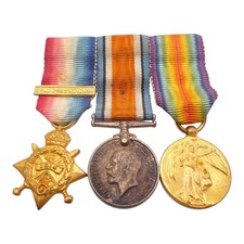 WW1 1914 STAR AND BAR TRIO