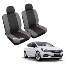 FOR Vauxhall Astra Grey / Black Front Car Seat Covers Protectors Washable Pet