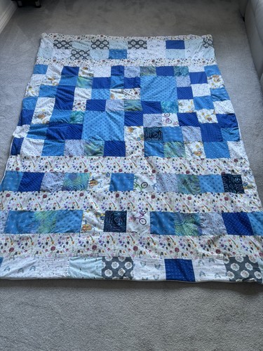 Patchwork quilted bedspread - patchwork,