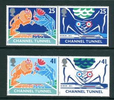 1994 GB Channel Tunnel UM. Railway Train. SG 1820-1823