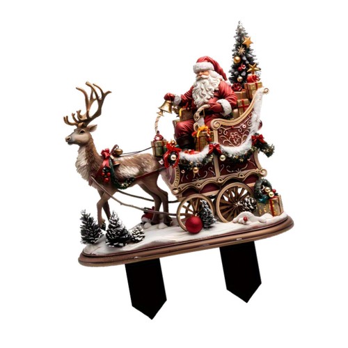 Santa claus and reindeer - and,