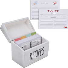 Farmhouse White Recipe Box