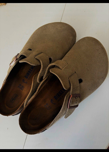 Birkenstock boston beige suede - boston,