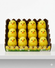 12 Yellow Fluffy Chicks Kids
