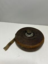 VINTAGE  LEATHER CASED 66FT  TAPE MEASURE - WINDING 