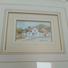 Framed Prints English Cottages Thatch Manuscript Limited England Kathryn Morcom