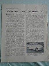 Peugeot 203 Motor Sport Road