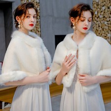Bridal Wedding Ivory Faux Fur