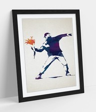 BANKSY, FLOWER BOMBER BLUE
