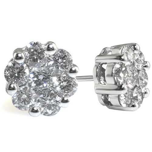 Diamond stud earrings 00ct - earrings:, 2.00ct