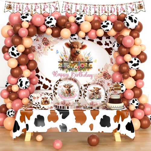 Hombae highland cow birthday - cow,