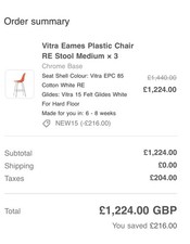 3 Vitra Eames Bar Stools