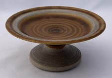 Vintage Bob Park Culloden Studio Pottery Pedestal Candle Pillar / Trinket Dish