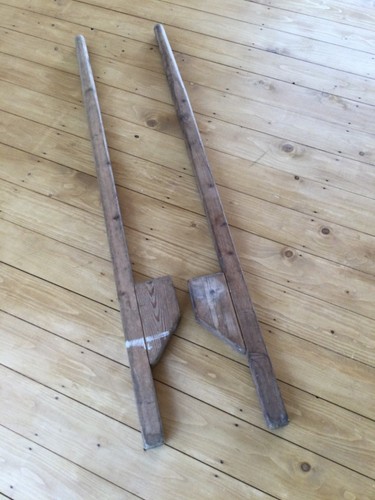 Original 1950s wooden stilts