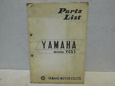 Yamaha YCS 1 Illustrated Parts List 1st Edition Dated March 1967 Genuine Yamaha