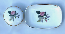 Wedgwood Hathaway Rose Bone China Small Ring Jewellery Trinket Pot & Dish