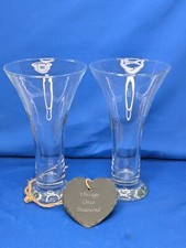 2 x Large Flared GLASS TRUMPET