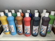 Baker Ross 13 Ready Mixed Paint  In Assorted Colours, 6 Paint Pots & Tray
