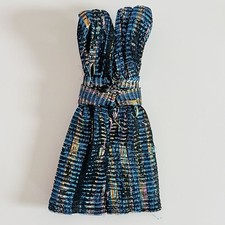 Vintage 80s Pedigree Sindy Doll Disco Magic Dress Black Blue Gold Clothes Outfit