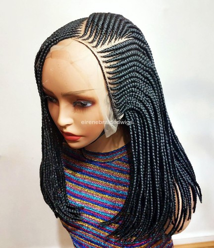 Short bob cornrow wig - short,