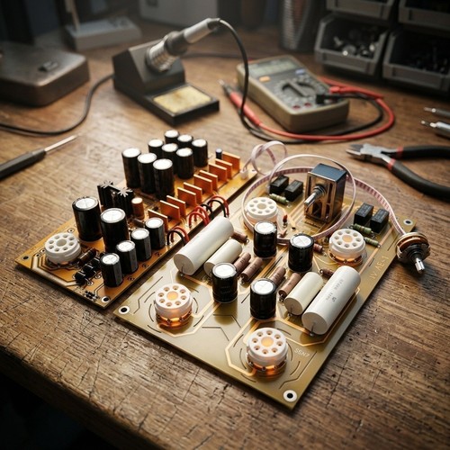 Audio preamp kit based 6sn7 - kit,