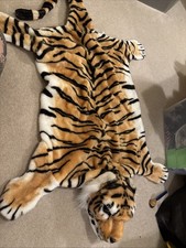 Tiger Skin Fur Rug Plush